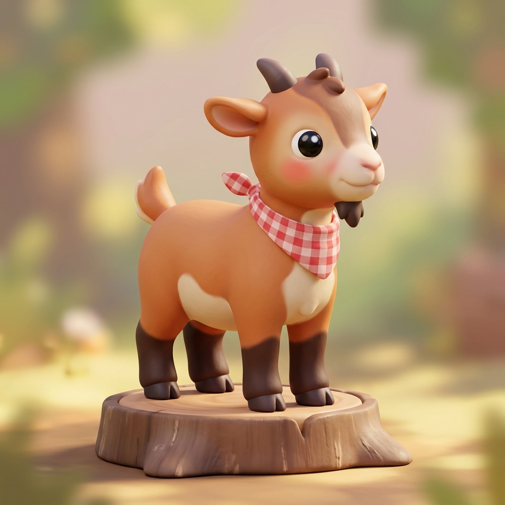 Pippin the Nigerian Dwarf Goat Nano Banana concept art